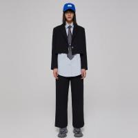 [2件2折价:59]美特斯邦威短款小西服女新款春季时尚黑色简洁廓形西装外套