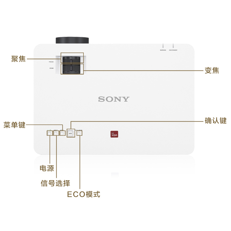 索尼 (SONY) VPL-EW578投影机 家用 商务便携 商务办公教育高清投影仪1280*800分辨率 4300流明 送幕布