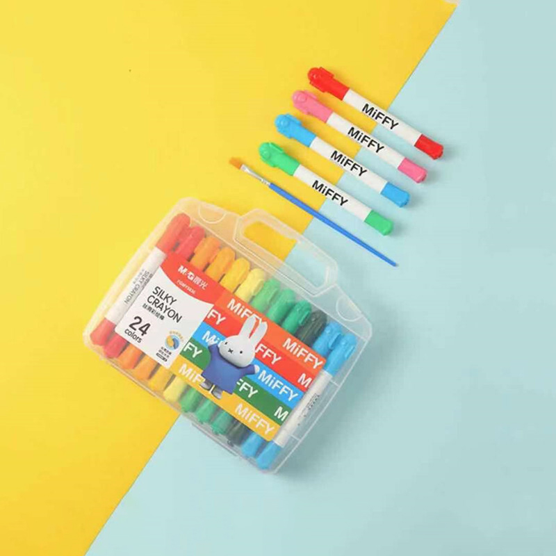 晨光fgmy5836米菲系列彩绘棒学生彩色绘画笔24色油画棒 彩绘棒