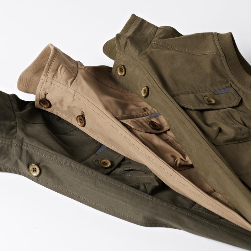 jeepspirit吉普男装马甲舒适棉透气立领工装背心休闲多袋马夹男钓鱼