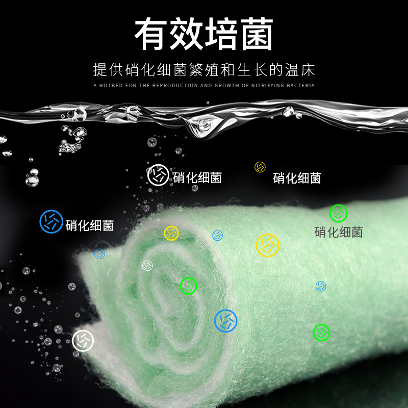 密度水族箱生化过滤棉鱼缸滤棉过滤材料无胶棉鱼缸过滤棉净水高高清大图