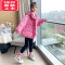 可莉允女童冬季棉衣2022新款加厚面包服外套中大童时尚手塞棉洋气棉袄棉服