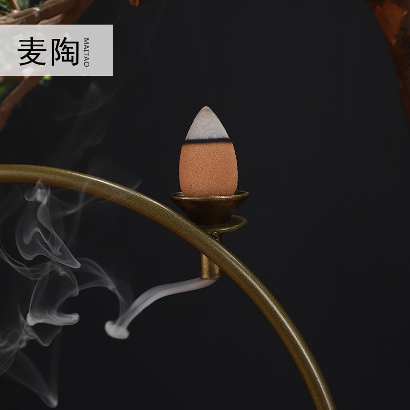 美帮汇新中式仿真禅意小和尚摆件倒流香炉香薰炉创意家居装饰品客厅玄关高清大图