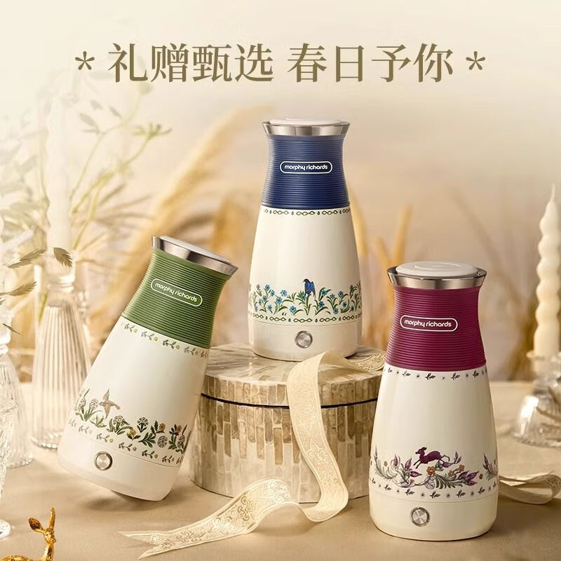 摩飞便携式电热水壶MR6090蓝知更鸟(大英联名款)高清大图