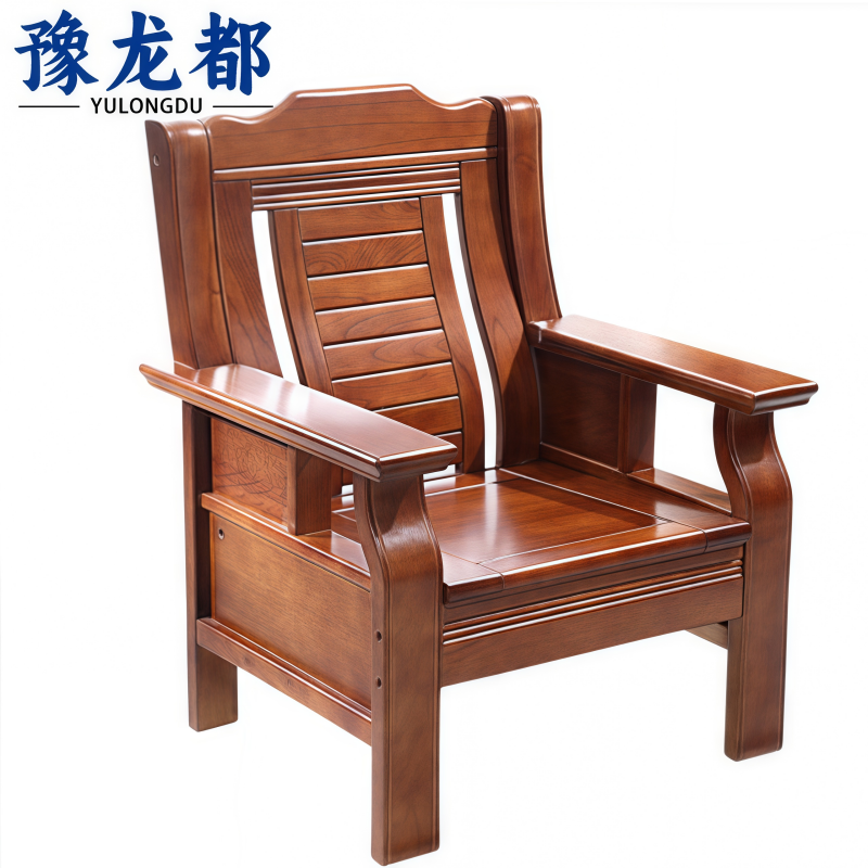 豫龙都实木沙发 单人张高清大图