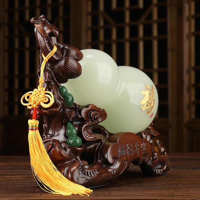 家柏饰(CORATED)玉葫芦摆件开业乔迁生日礼品福到平安客厅酒柜玄关装饰品摆设高清大图