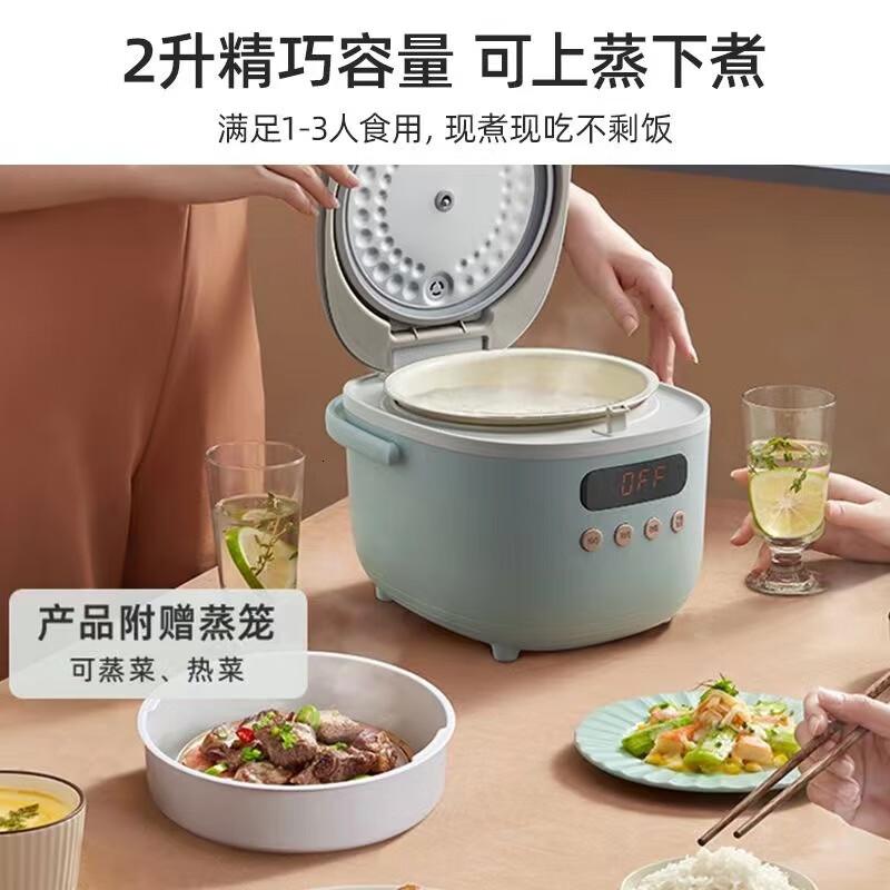 小熊电饭煲家用小型煮饭锅宿舍迷你煮饭煲智能预约多功能煲汤煮粥饭煲 【升级抗菌内胆】带蒸笼B20U3 2L