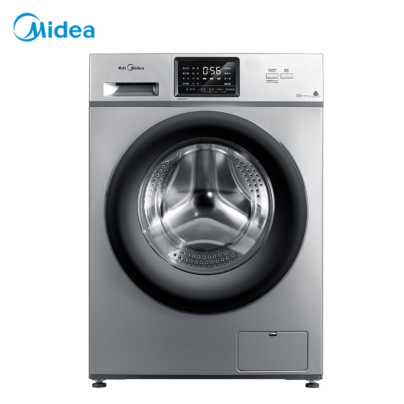 美的(Midea)MG90V331DS5 新品9公斤全自动滚筒洗脱一体洗衣机 静音变频 家用老虎银 巴氏除菌洗