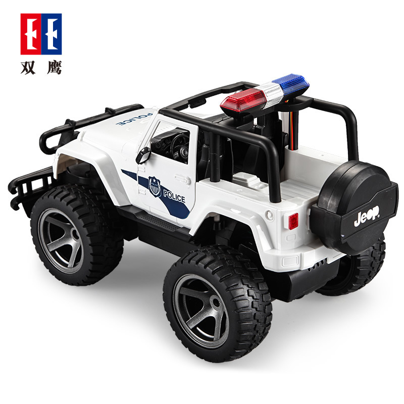 双鹰doubleeagle jeep儿童玩具遥控越野汽车 jeep正版授权 警务消防救援车充电大号E550-001