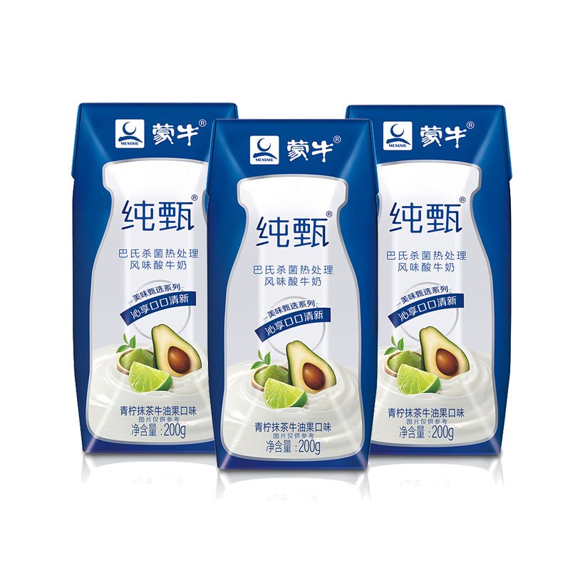 蒙牛 纯甄 酸奶 青柠抹茶牛油果味 200g*16 礼盒(下架)