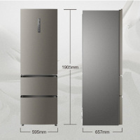 海尔(Haier)BCD-340WDPG 340升三门冰箱 变频干湿分储 一级能效抽屉式 风冷无霜家用电冰箱