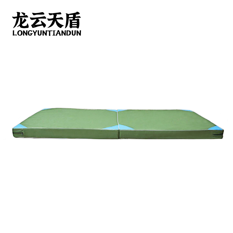 龙云天盾体操垫体育训练折叠加厚帆布仰卧起坐垫跳高垫两折款训练防护垫体操垫200*100*5CM
