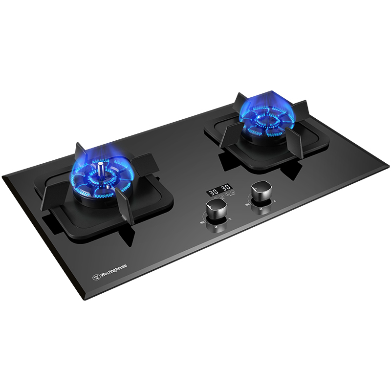 西屋(Westinghouse)燃气灶JZT-ZB01 天然气 钢化玻璃面板 4.5大火力 双眼灶具