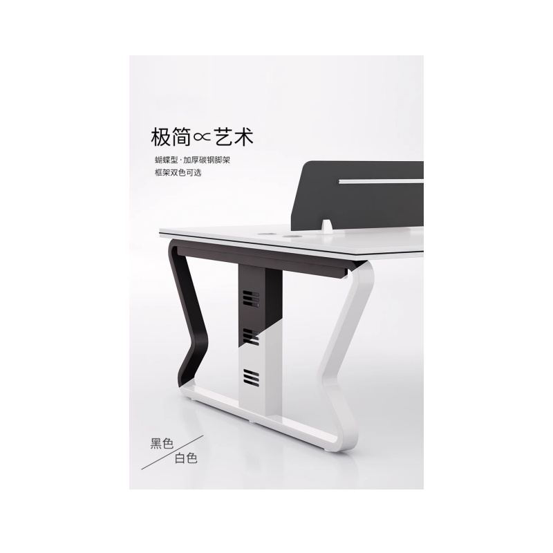 铭思达职员办公桌十二人位含柜椅套高清大图