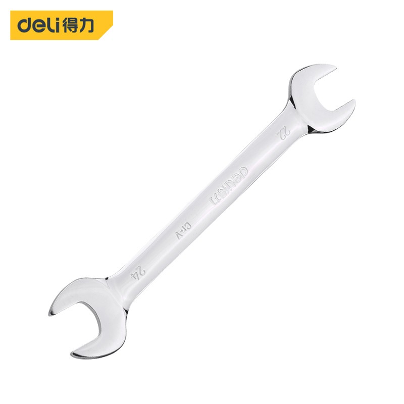得力 DL130027 镜面两用扳手(银) 27mm 一把高清大图