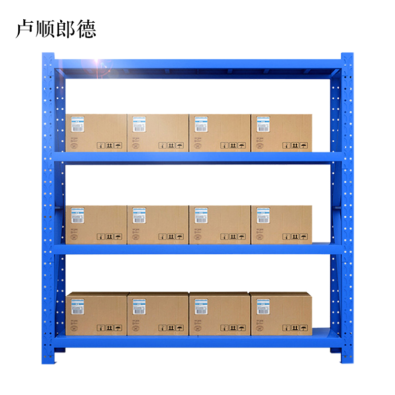 卢顺郎德承重200kg货架置物架钢制货架蓝色主架长200宽60高200CM