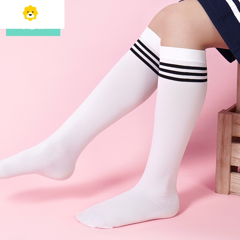 喻娄儿童袜子夏季薄款女童高筒袜小学生中大童公主透气两双装