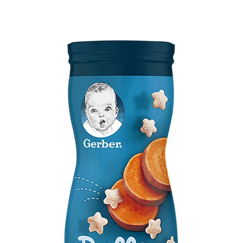 嘉宝(Gerber)甜薯味星星米饼42g米饼嘉宝米饼宝宝米饼嘉宝泡芙嘉宝零食 宝宝零食 儿童零食(美国原装进口)