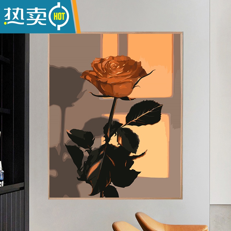 敬平花枝俏/数字油画diy填充水油彩手工绘画画涂色上填色装饰装饰画高清大图
