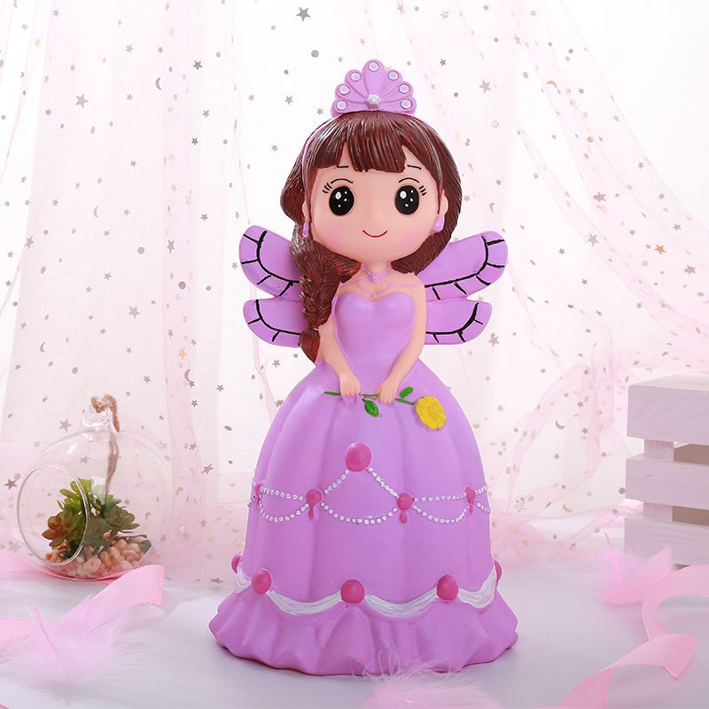 小公主网红存钱罐只进不出大号少女防摔储蓄罐儿童生日礼物w4|小号003