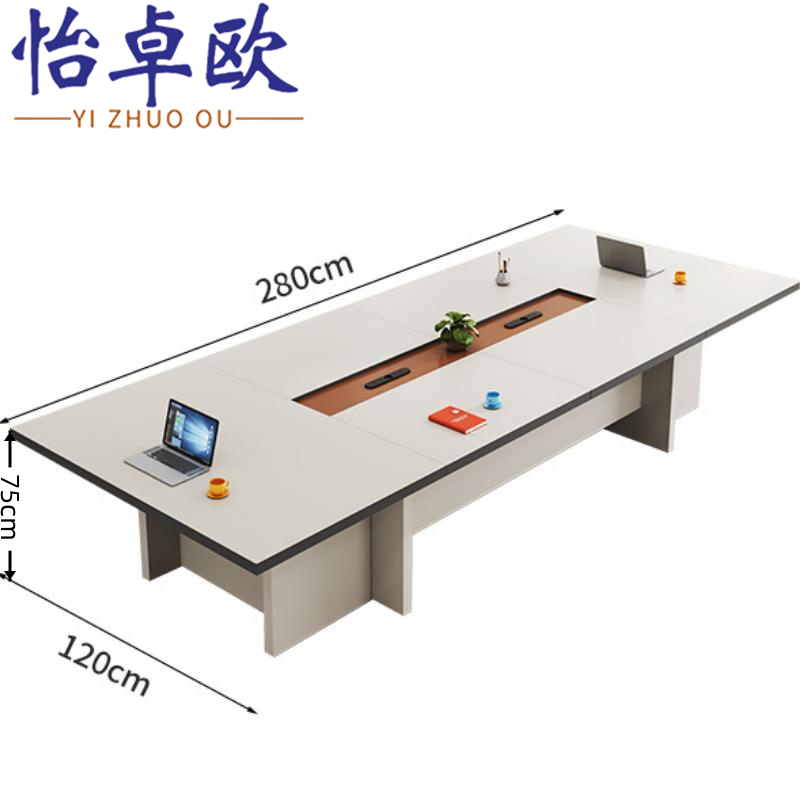怡卓欧会议桌2.8*1.2米张高清大图