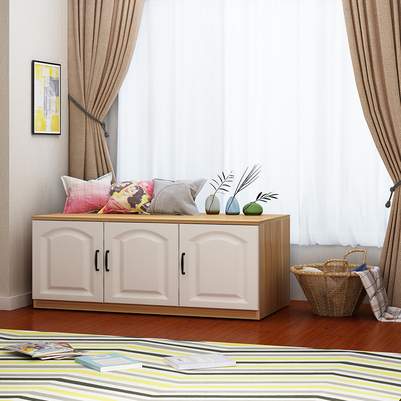 简约现代飘窗柜储物柜闪电客阳台柜地柜可坐炕柜窗台柜置物收纳柜