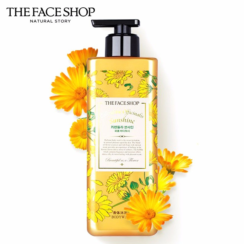 菲诗小铺/THE FACESHOP 阳光金盏花香氛沐浴露500ml高清大图