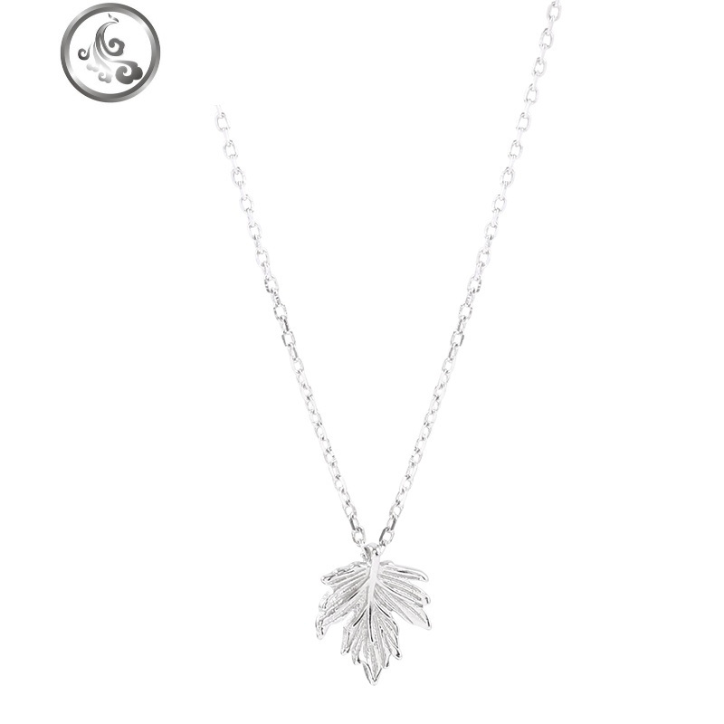 925银枫叶项链简约清新创意个性森系学生锁骨链女潮冷淡风 JiMi