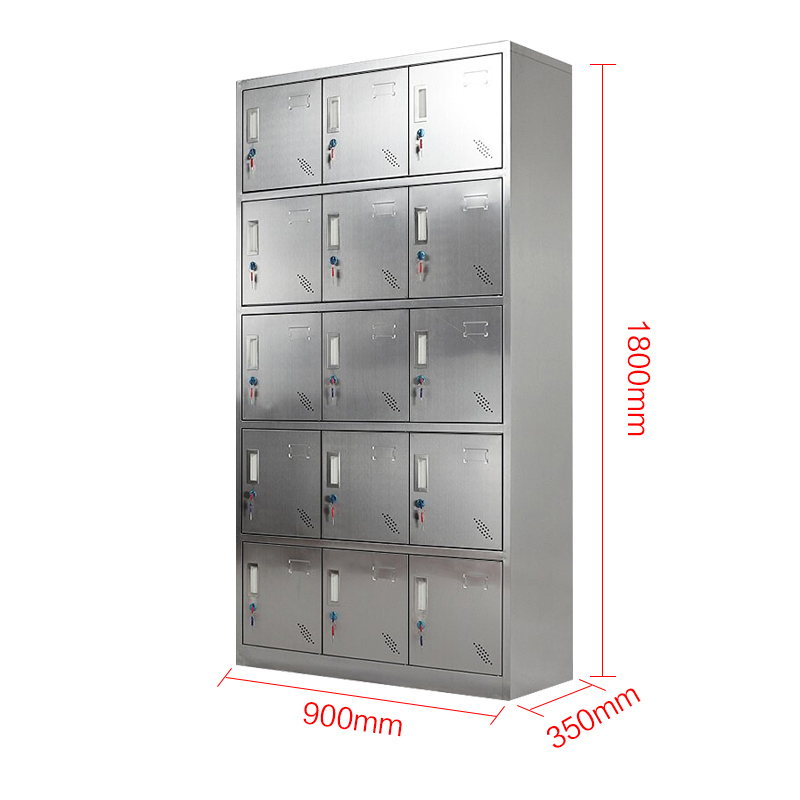 苏佰卓不锈钢员工储物柜文件柜存放柜子更衣柜存包柜十五更衣柜高清大图