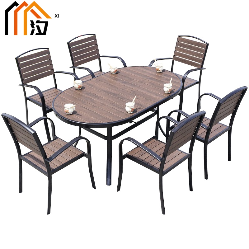 汐户外桌椅一桌六椅套