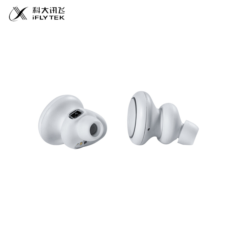 科大讯飞(iFLYTEK) SW 莫比斯同声翻译耳机同声传译语音操控入耳式无线蓝牙运动通话耳机 白色