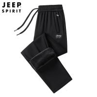 JEEPspirit运动裤男长裤针织冬季束脚休闲卫裤子男士加绒加厚6313