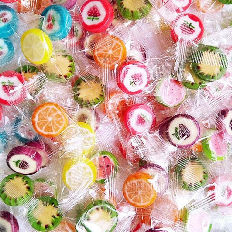 湛航金健手工水果切片糖年货喜糖批发网红零食小吃水果糖情人节礼物