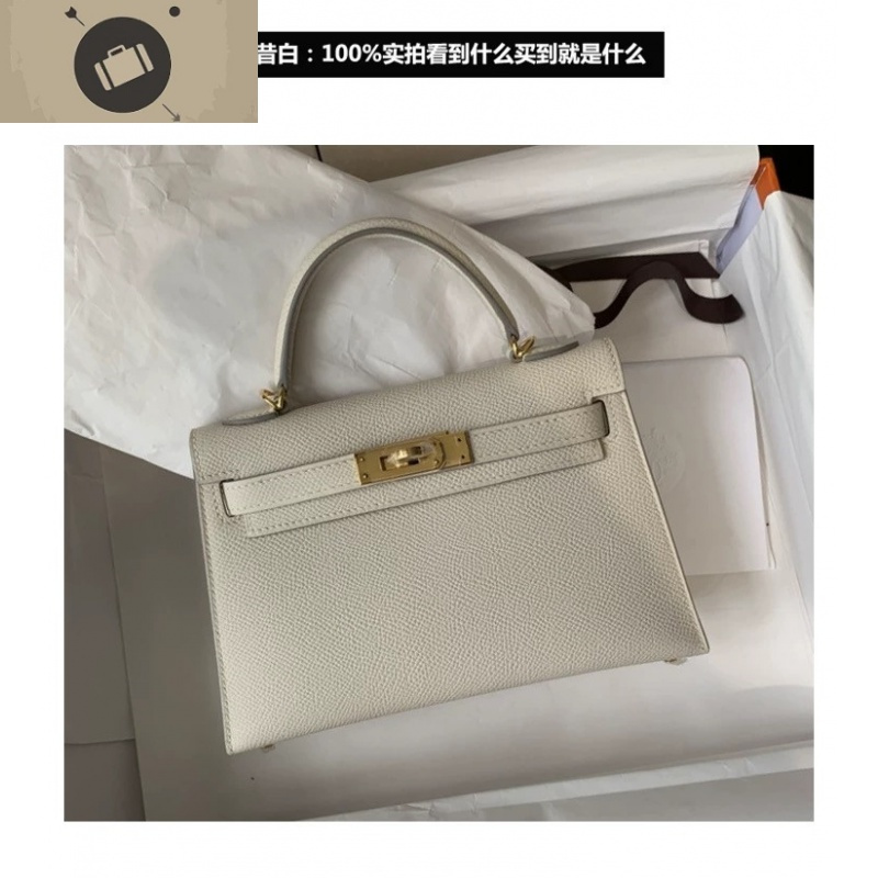 2020新款二代凯莉包手掌纹牛皮单肩斜跨手提春季时尚休闲迷你女包 艾狄伊娃单肩包