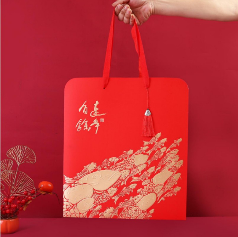 连联红 连年有余手提袋-春融万象对联春联套装高清大图