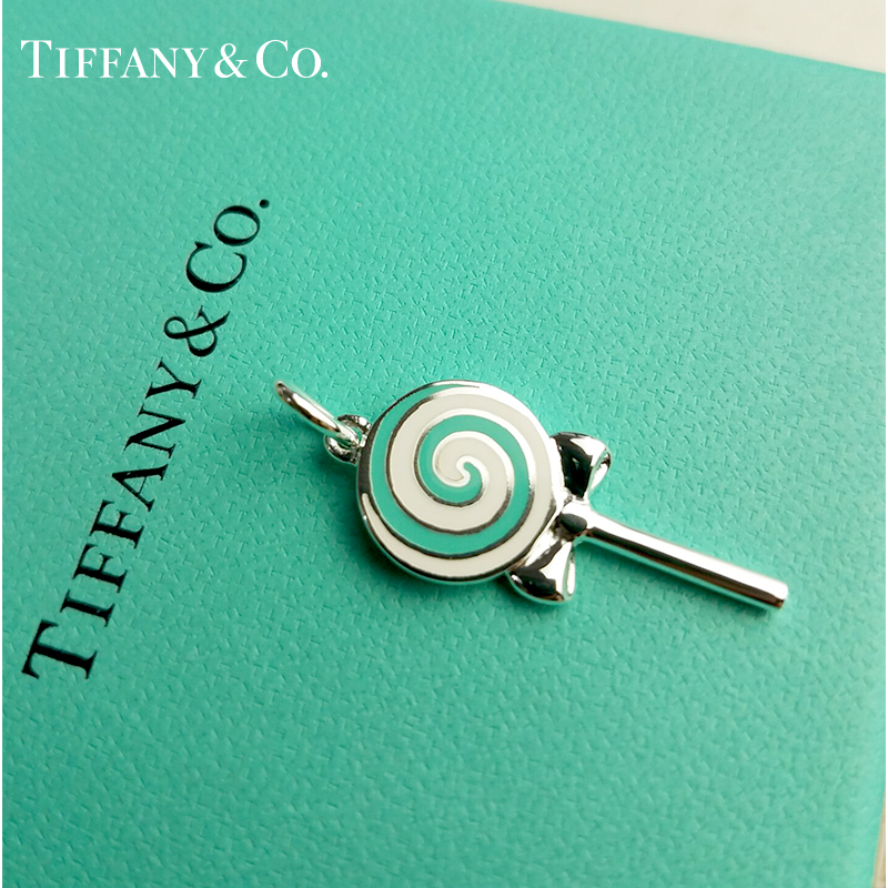 蒂芙尼蒂凡尼 TIFFANY & CO. 925银棒棒糖形珐琅吊坠项链 送女友送爱人送朋友生日礼物