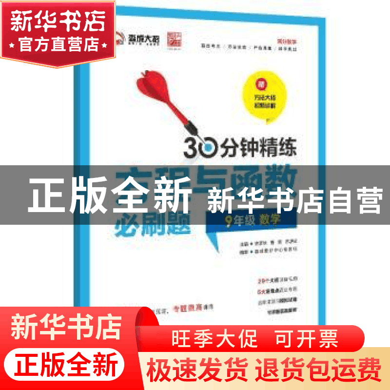 正版 方程与函数必刷题(9年级 数学) 史彦秋 电子工业出版社 9787图片