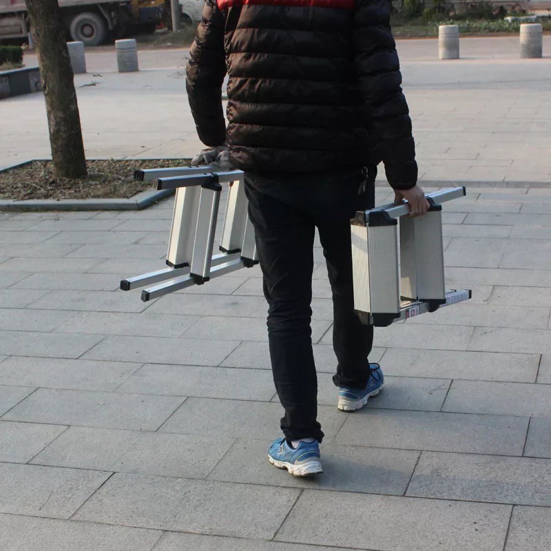 加厚家用折叠人字2小梯子3步铝合金双面3扶梯4登高便携洗车凳爬梯 三维工匠 两步其他地区高清大图