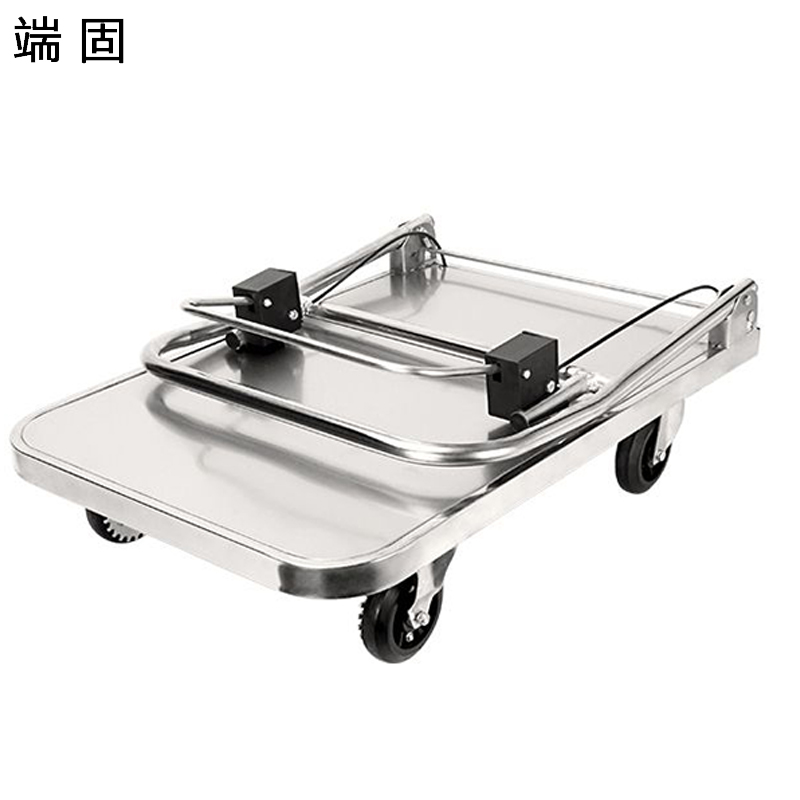 端固 不锈钢平板车手推车 带手刹 搬运车 松手即刹 XL-120cm*60cm/个高清大图
