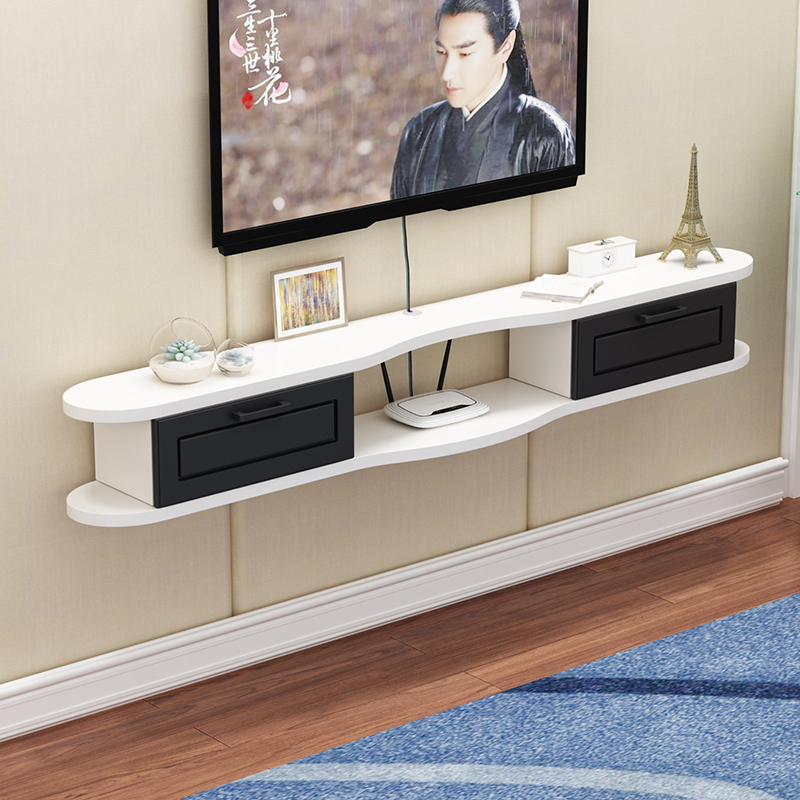 寻木匠北欧小户型墙上电视柜客厅壁挂电视机机顶盒背景墙吊柜置物架