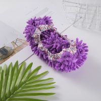 [补贴10%]加厚不掉毛可拆洗懒人擦地拖鞋地板拖地懒人拖雪尼尔鞋套清洁拖把