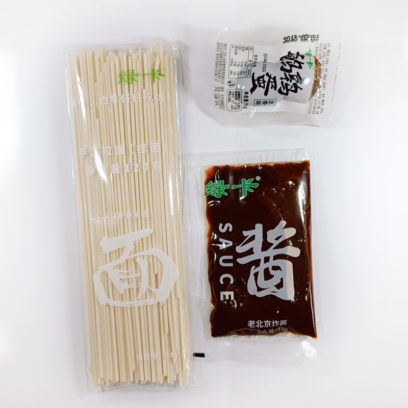 绿卡老北京炸酱味手工拉面(挂面) 非油炸 拌面 方便速食面 五连包
