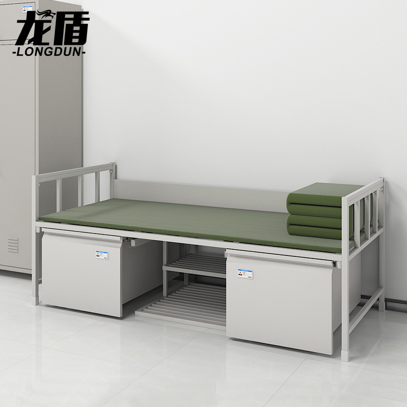 龙盾加厚单人床宿舍铁架床单层床长2000*宽900*高810mm