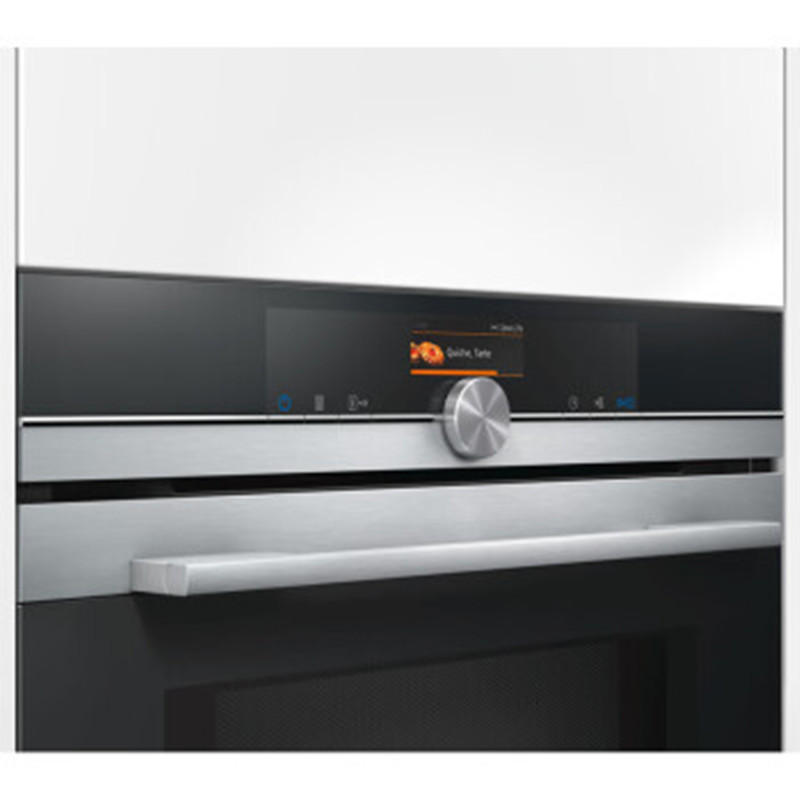 西门子 HB676G8S1W德国进口 71升 嵌入式烤箱(黑色)智能热风 高温自清洁蒸饭柜高清大图