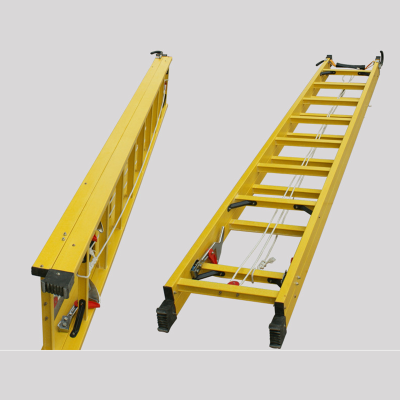 未易单面两节升降梯玻璃钢材质全绝缘工程梯cqjws6m伸缩折叠爬梯