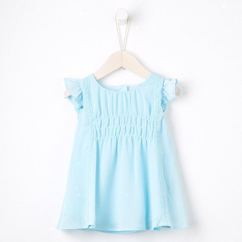 [2件2折价:55]米喜迪mecity童装夏装新款女婴童连衣裙飞袖梭织宝宝洋气裙