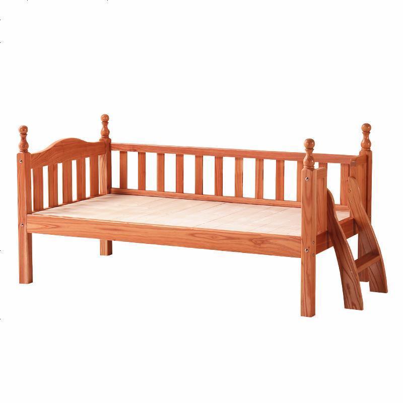 实木床带护栏单人床香椿木男孩婴儿公主床边小床拼接床加宽床