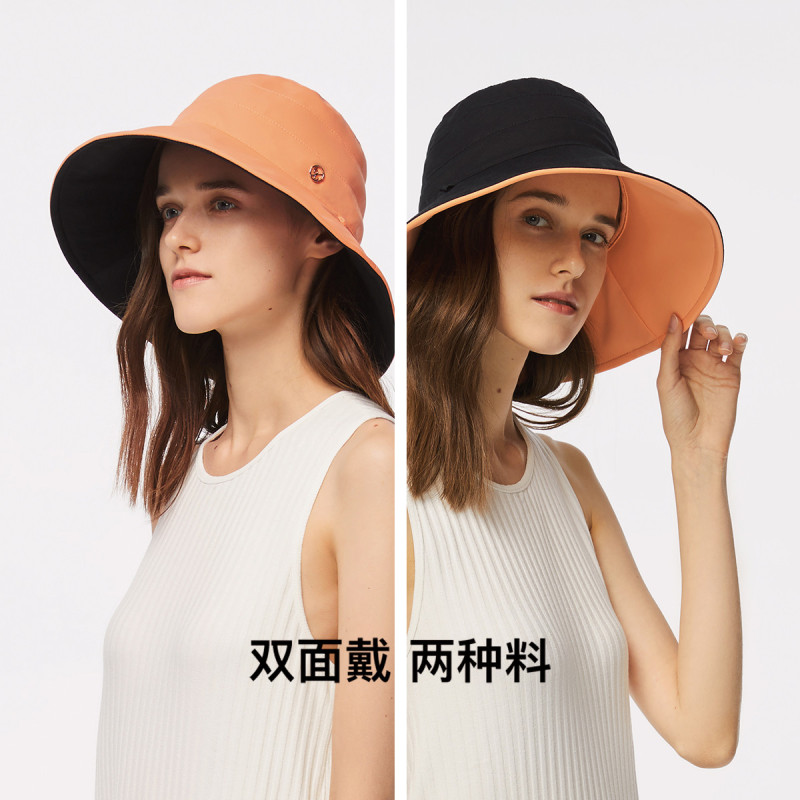 蕉下遮阳帽渔夫帽双面防晒亲子儿童帽子遮脸太阳帽夏休闲百搭