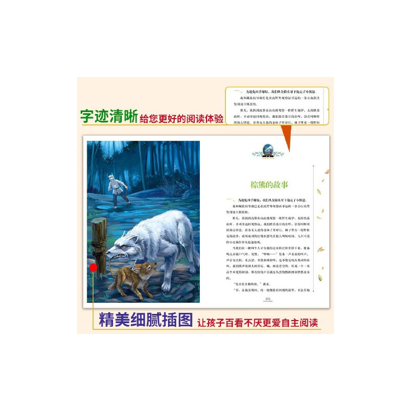 白狼 [正版]白狼 书 沈石溪动物小说专集 中国儿童文学大赏美绘典藏版 小学生三四五六年级课外阅读书籍9-12-15岁文