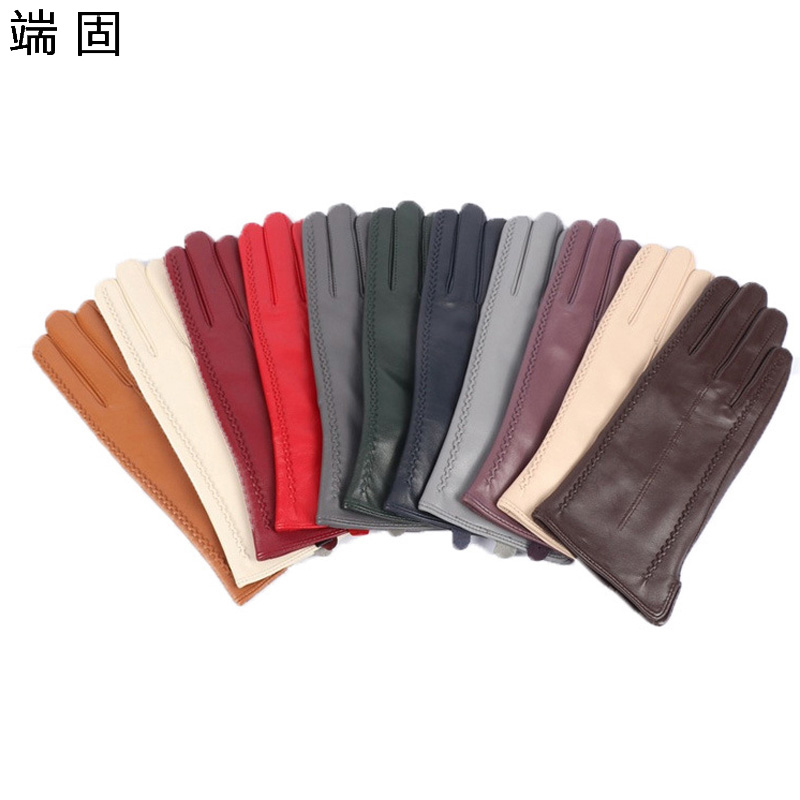 端固 彩色加绒绵羊皮手套 YH17 双高清大图